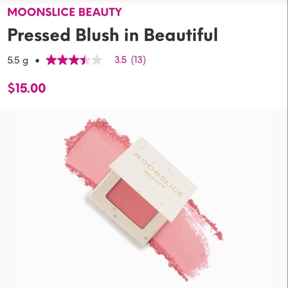 Moonslice beauty pressed blush in Beautiful NWT - Picture 2 of 3